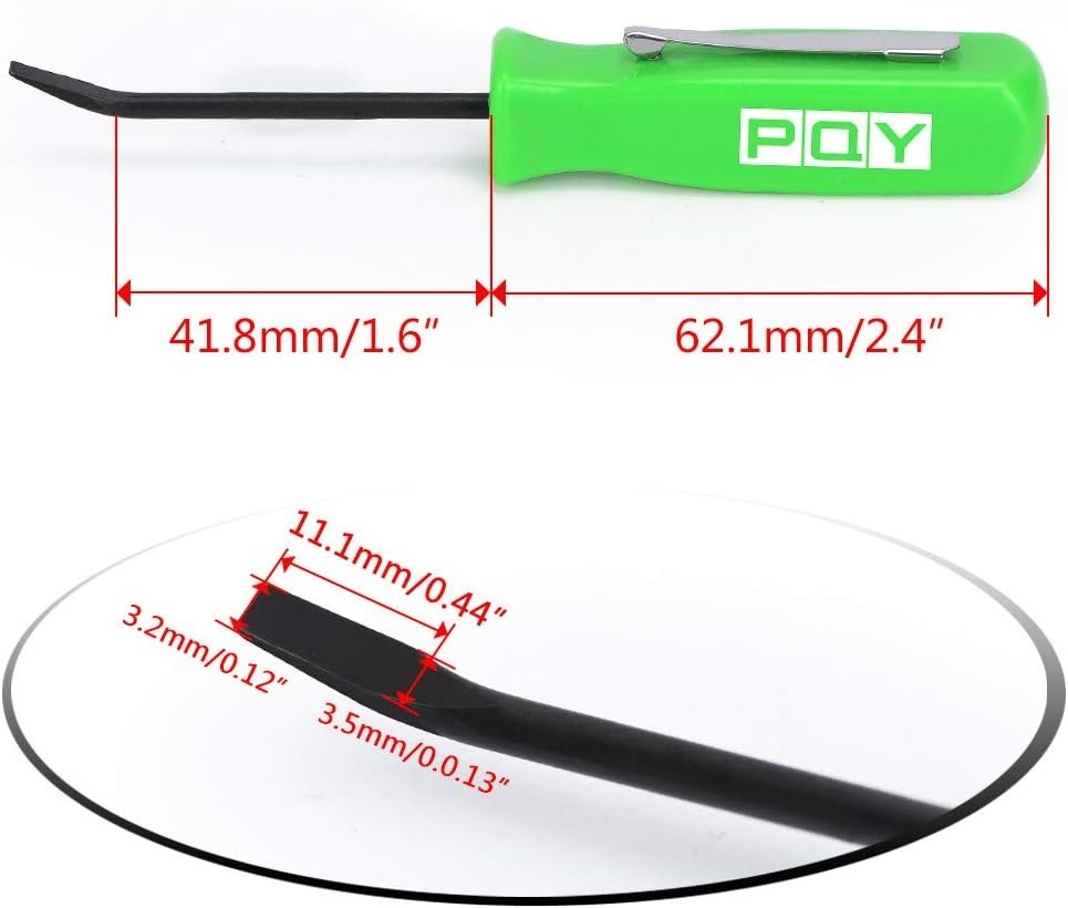 3-Piece Mini Pocket Pry Bar Set – 4.5” Green Tools for Mechanics & Technicians