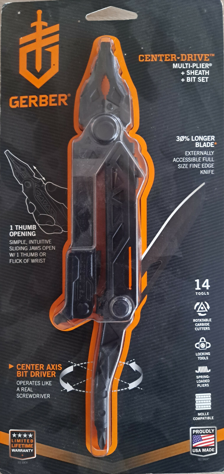 Gerber Center Drive Black Multi Plier Sheath and Bit Set Multi Tool 31-003412