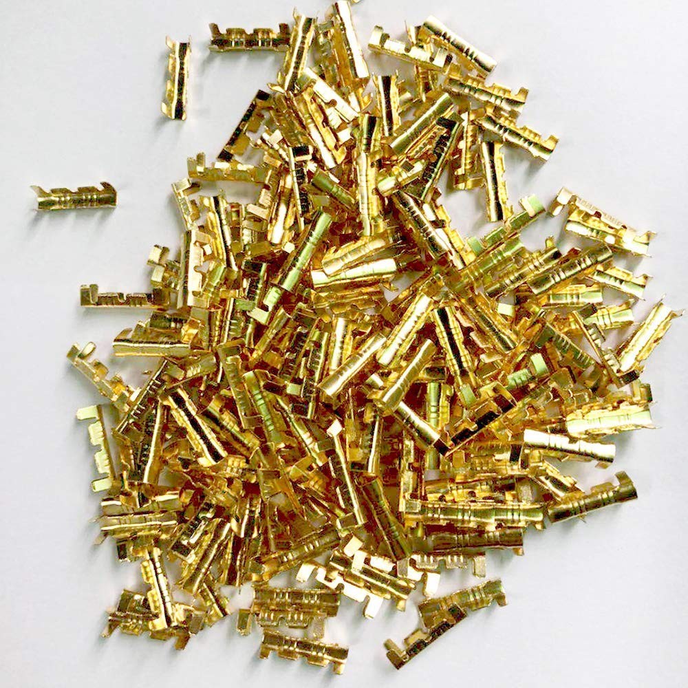 200pcs Ushaped Terminal Tab Small Teeth Pressing Button Quick Connect Terminal W