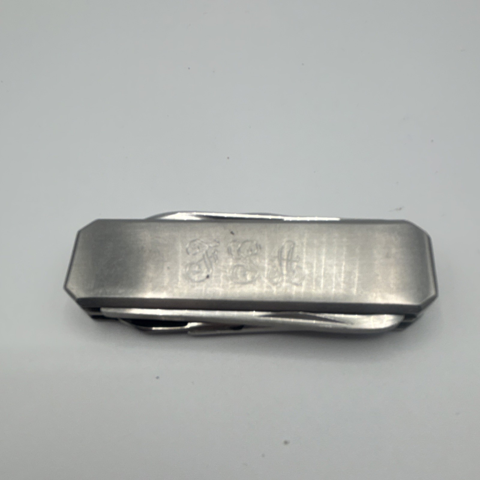 Stainless Steel 5-in-1 Multi-Tool Silver Knife Scissors File Bottle Opener