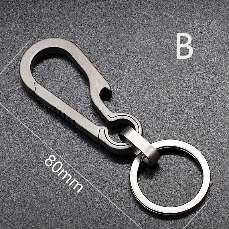 Titanium Carabiner Keychain Hook Key Ring Bottle Opener Camping Hiking