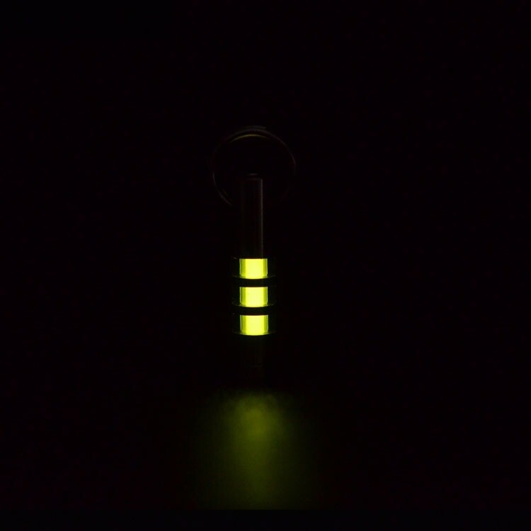 Glow in the Dark Titanium Keychian Necklace Pendant EDC Charm 25 Years Life Gift
