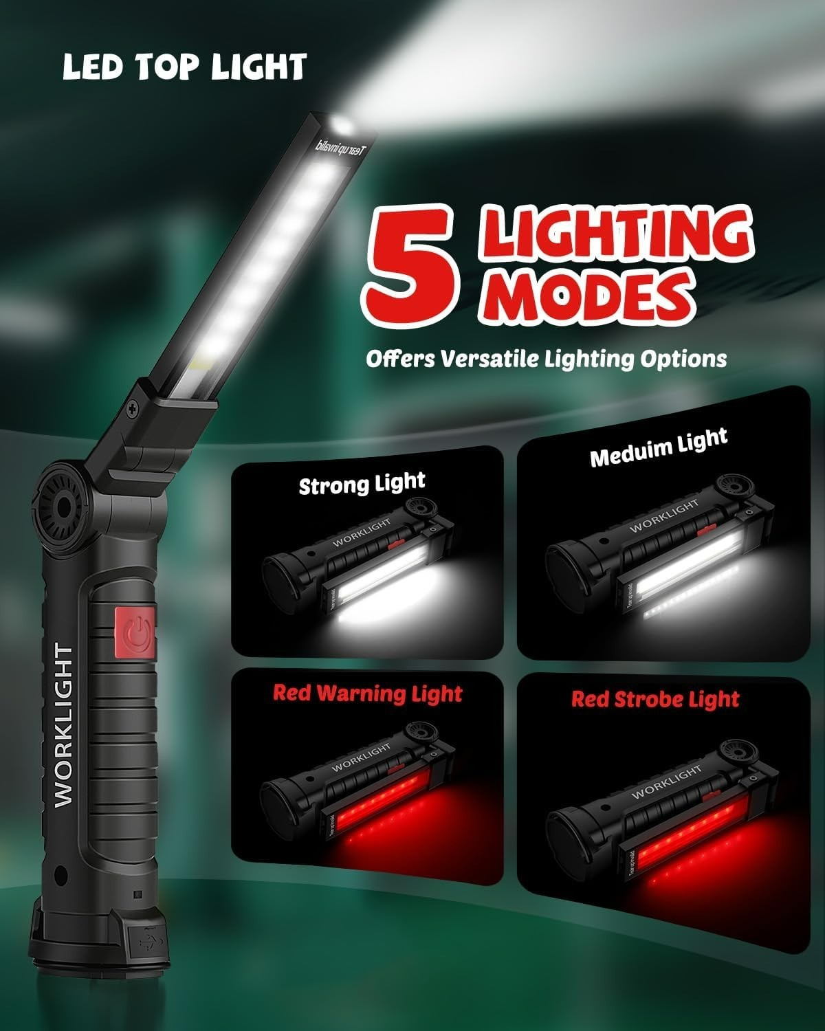 Tool Fathers Day Dad Gifts for Men Him Husband, Rechargeable LED Work Light B…