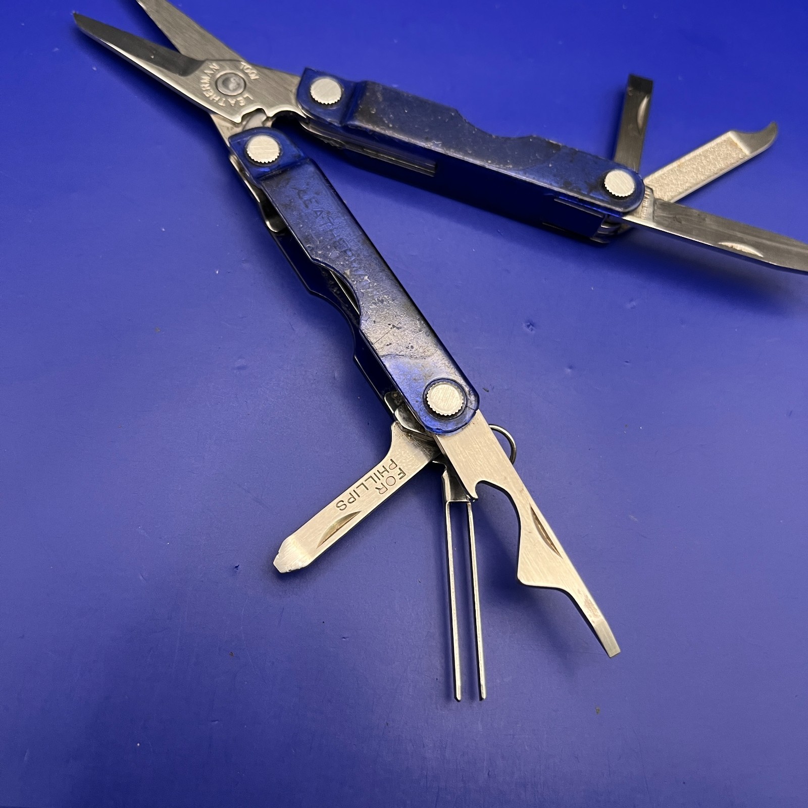 Leatherman Micra Multi-Tool Knife, Scissors- Translucent Blue