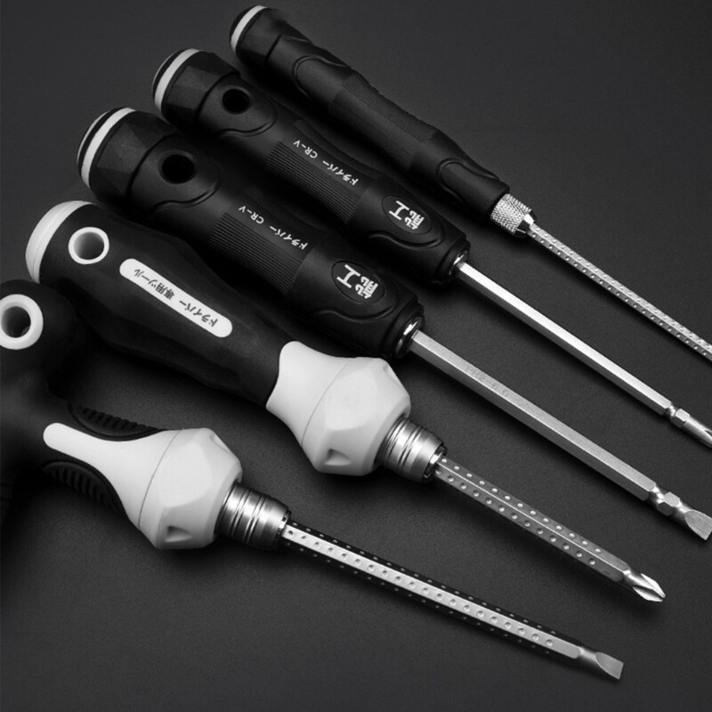 Double-Use Slotted Shank Hand Tools Screwdriver Mini Ratchet Repair