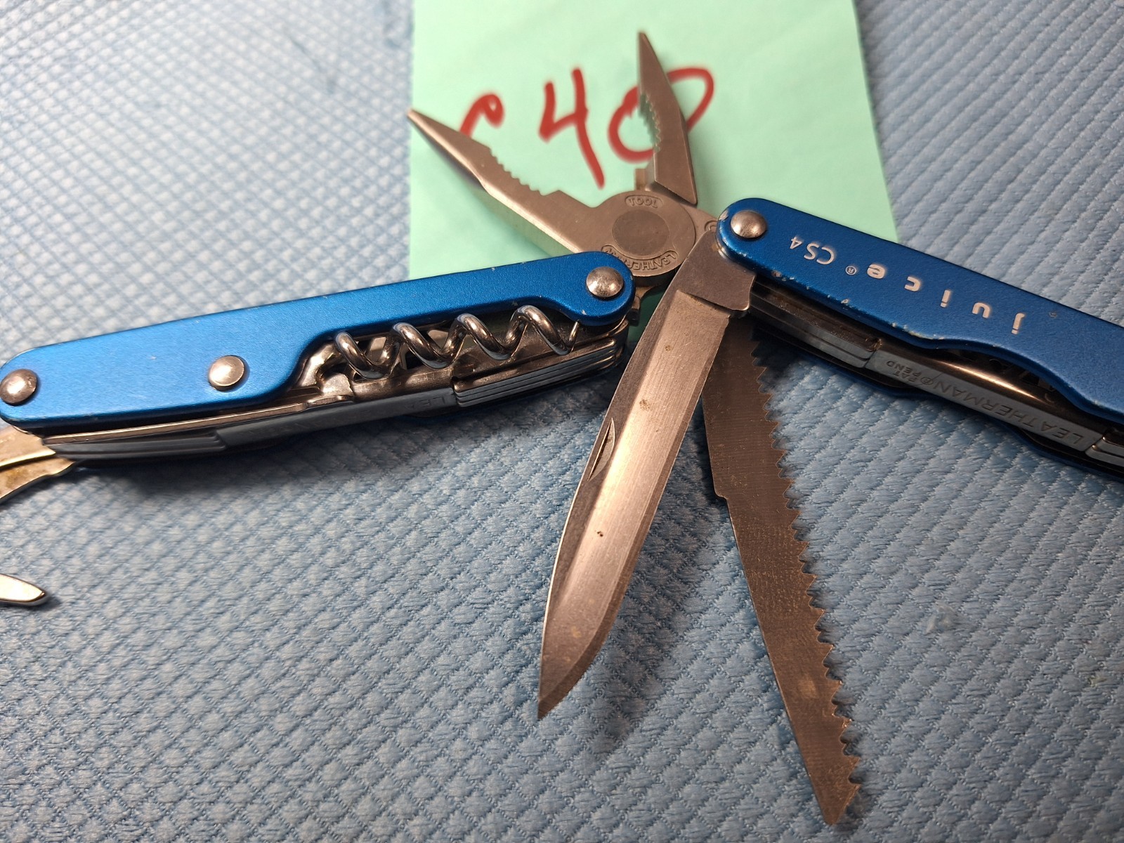 1 LEATHERMAN BLUE CS4 Multi Tool AIRPORT CONFISCATION EXCELLENT Lot C40