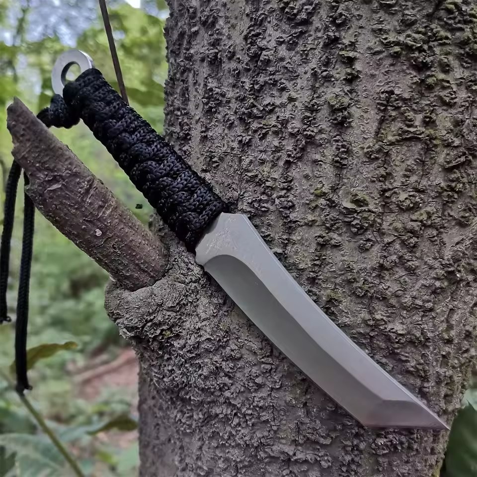 High Carbon Stainless Steel Utility Tool With Sheath Hunting Camping Survival