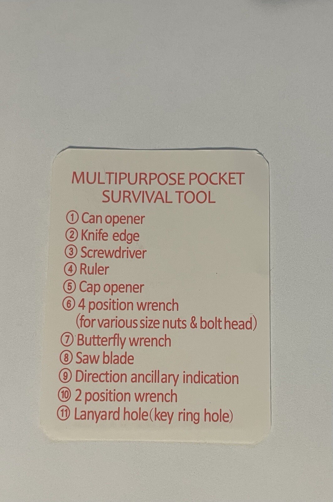 11-in-1 Wallet Multi-Tool Card Pocket Size – NEW W/CASE – Ship Free