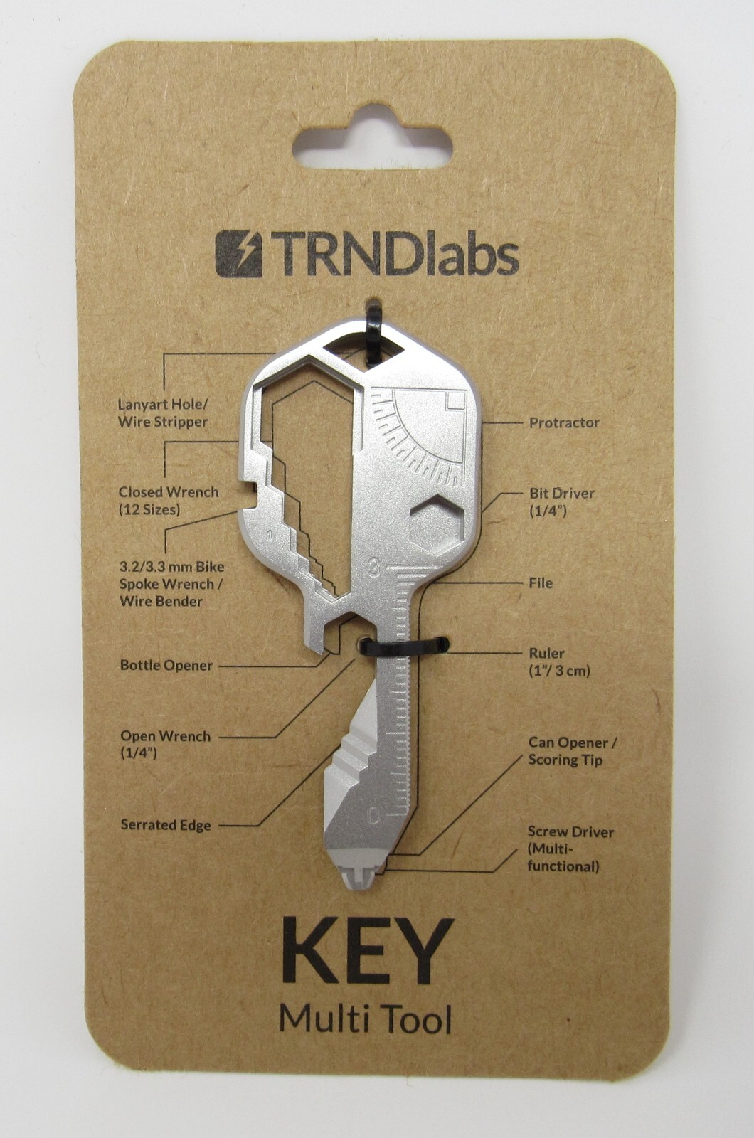 TRNDlabs Key Shaped Multi Tool Versatile Compact Gadget 420 Stainless Steel