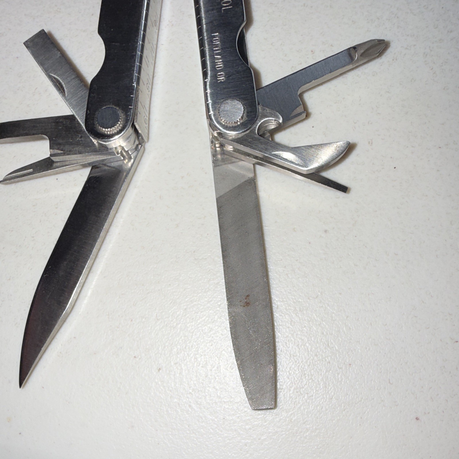 Leatherman Pocket Survival Tool Multi-Tool Pliers Knife File w/ Leather Sheath