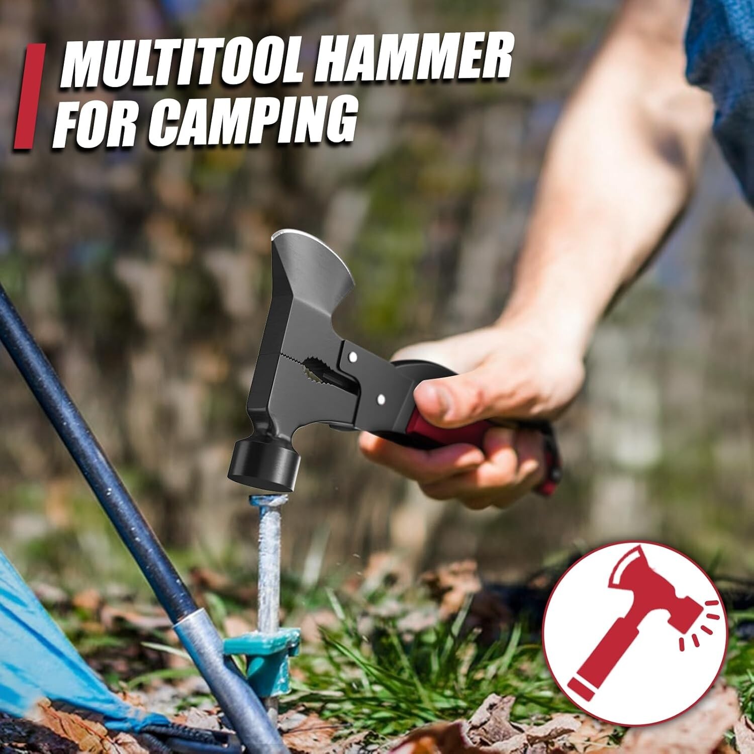 15 in 1 Multitool Axe Hatchet, Gifts for Men, Camping Accessories Survival Ge…