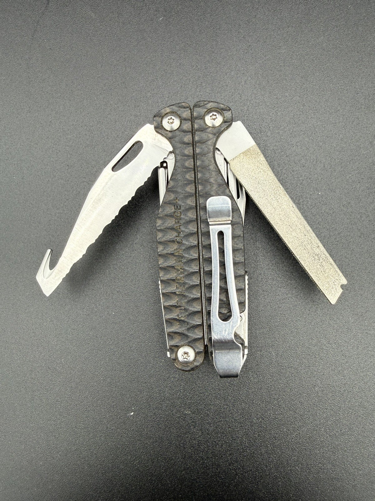 CUSTOM LEATHERMAN CHARGE + Plus G10 Earth Scales Limited Ed. S30V W/Sheath