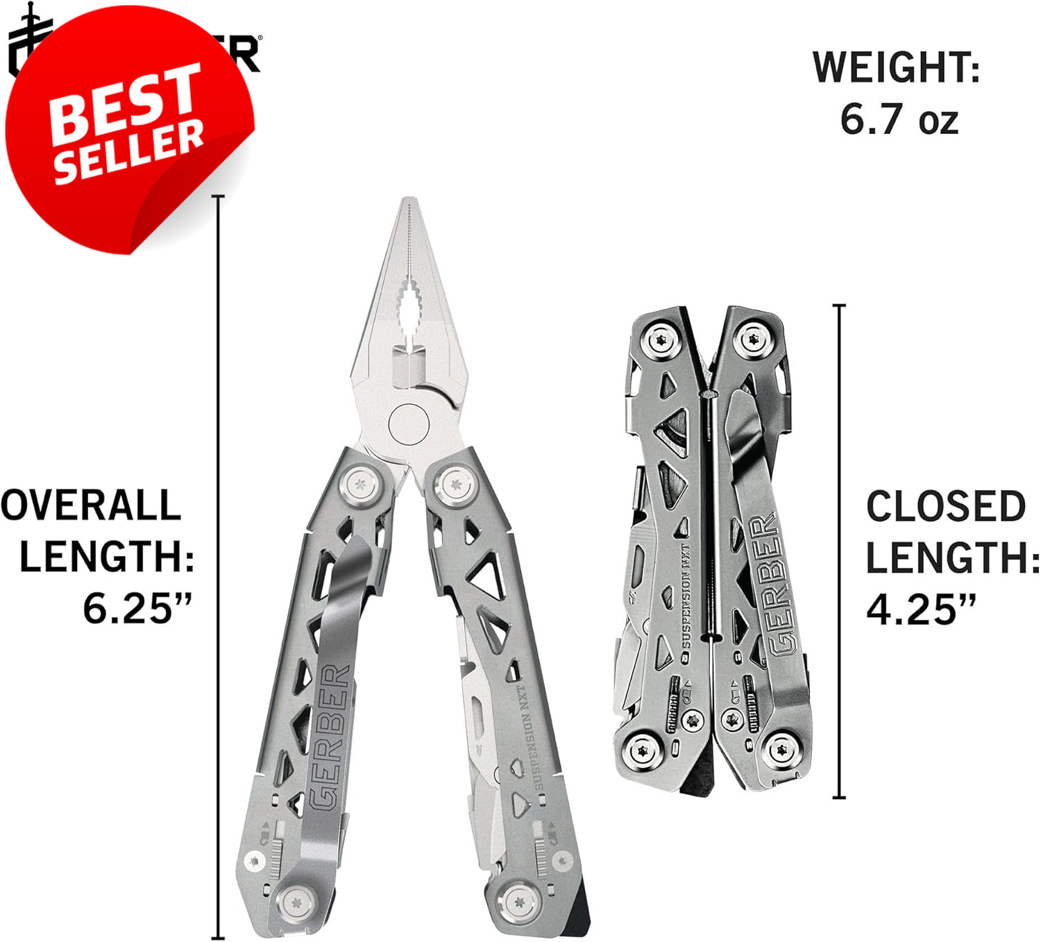 15-in-1 EDC Multi Tool w/ Knife Pliers Wire Stripper Stainless Steel Gear – US