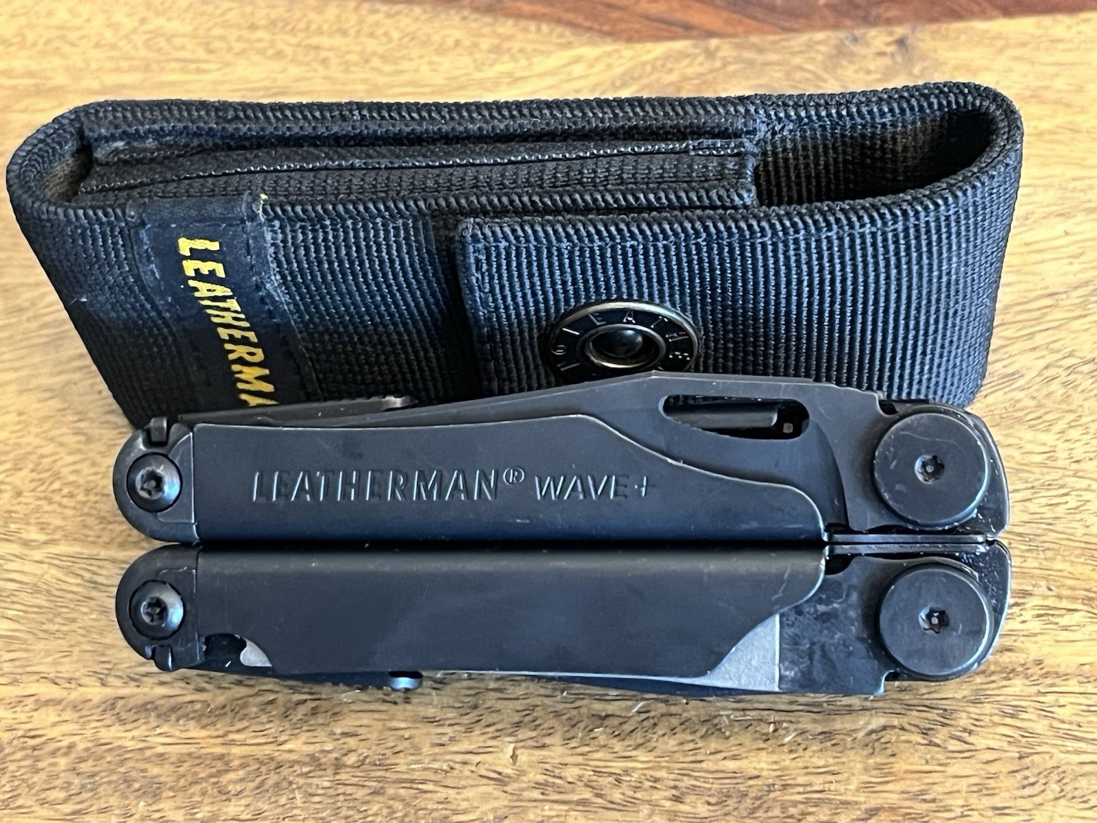 2025 Leatherman Wave Plus Black Oxide Multi-Tool EXCELLENT!!! w/Beautiful Sheath