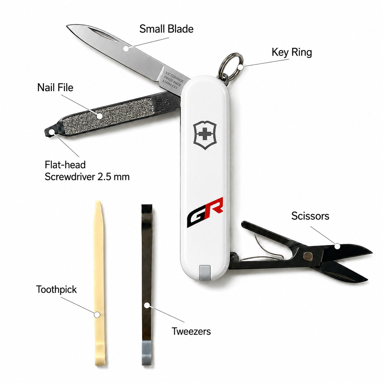 Toyota Gazoo Racing Victorinox Classic SD White Falling Snow GR Japan NEW