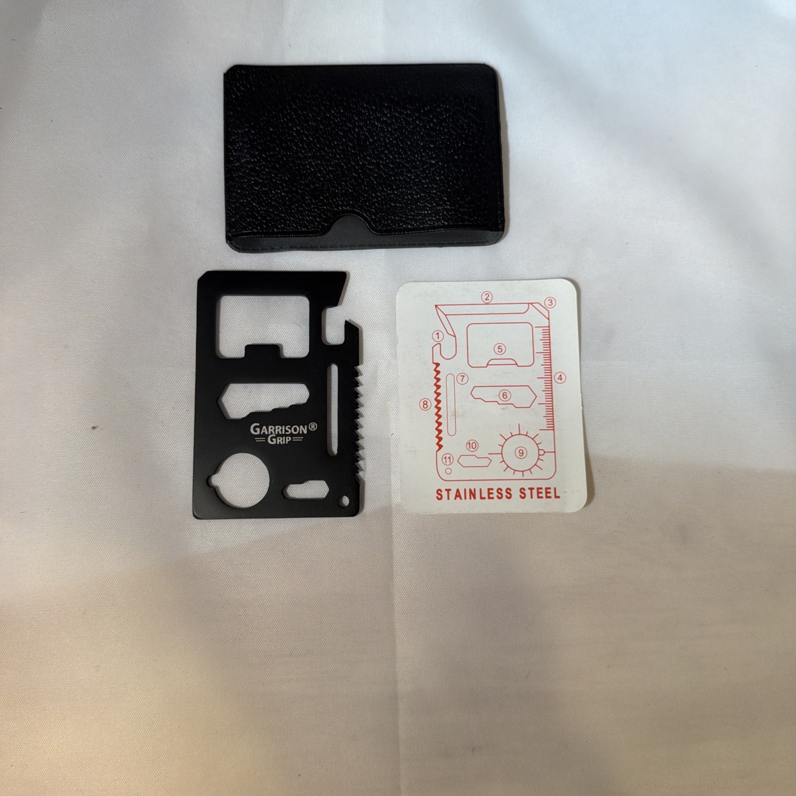 Credit Card Multitool – 11 in 1 Wallet Tool with Can Opener, Knife, Bottle Opene