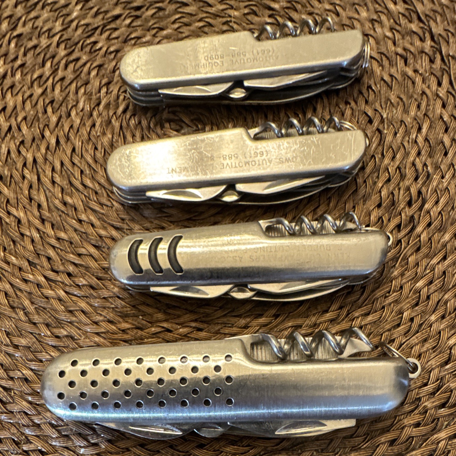 Lot of6 3.5” STAINLESS STEEL 5 MULTI FUNCTION MULTI TOOL FOLDING Knife Key Chain