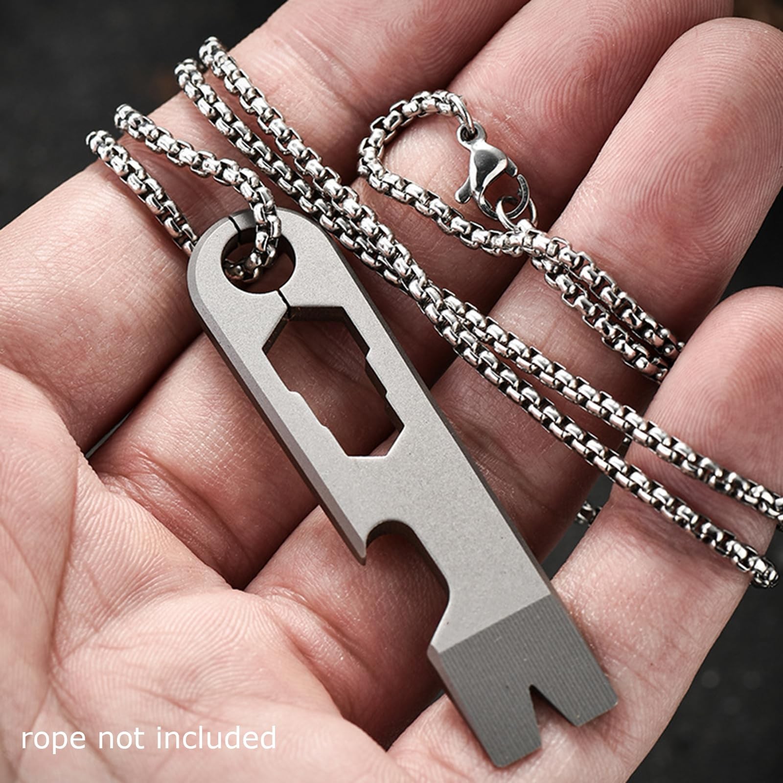 Titanium Mini Pry Bar Multi Tool 2.36″ with Bottle Opener Nail Puller Box Ope…
