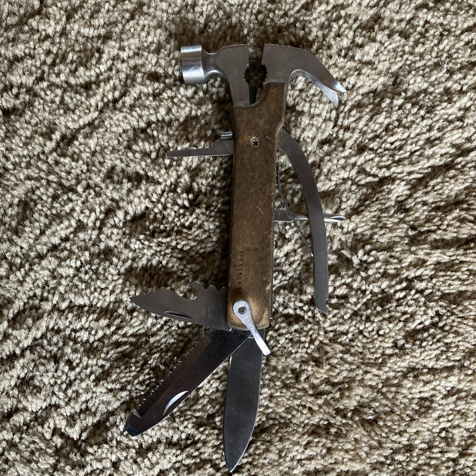 Kikkerland Foldable Pliers Knife Screwdriver Emergency Pocket Tool Hammer