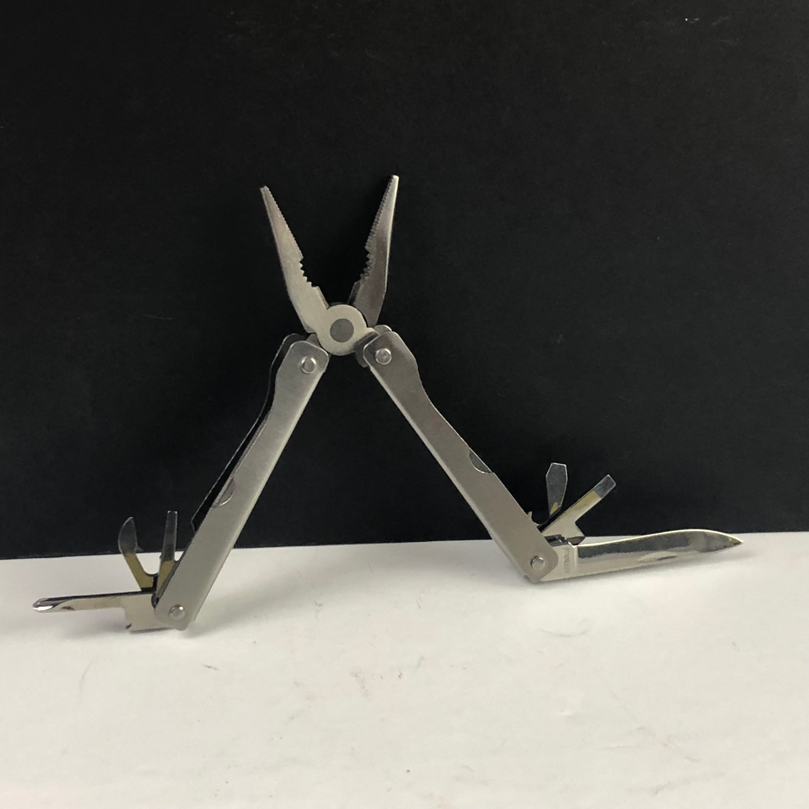 Multi Tool pocket knife folding blade pliers pair lot steel wave silver camping
