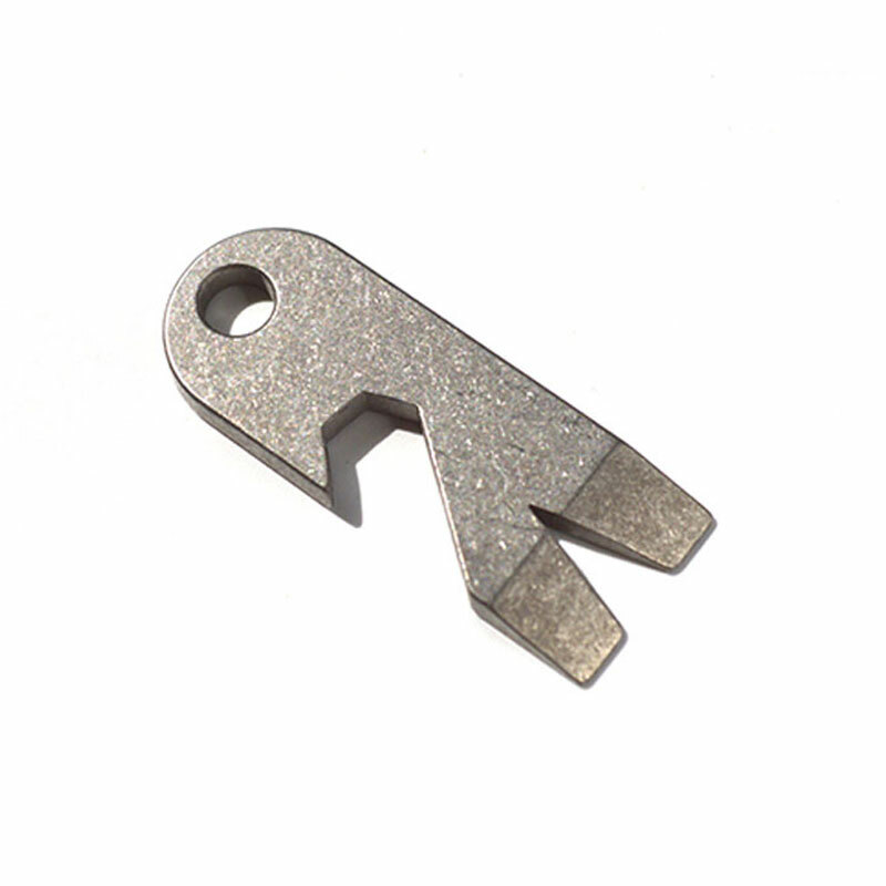TC4 Titanium CNC Keychain Multi Tool Pry Bar Crowbar Bottle Opener Wrench EDC