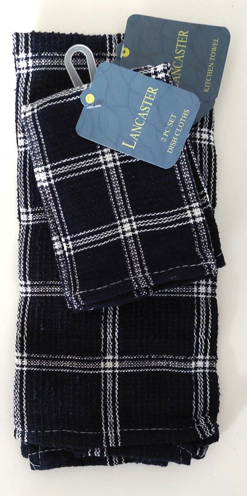 Camping – New Lot of 3 Black & White Cotton Dish Towels Cloths Kitchen