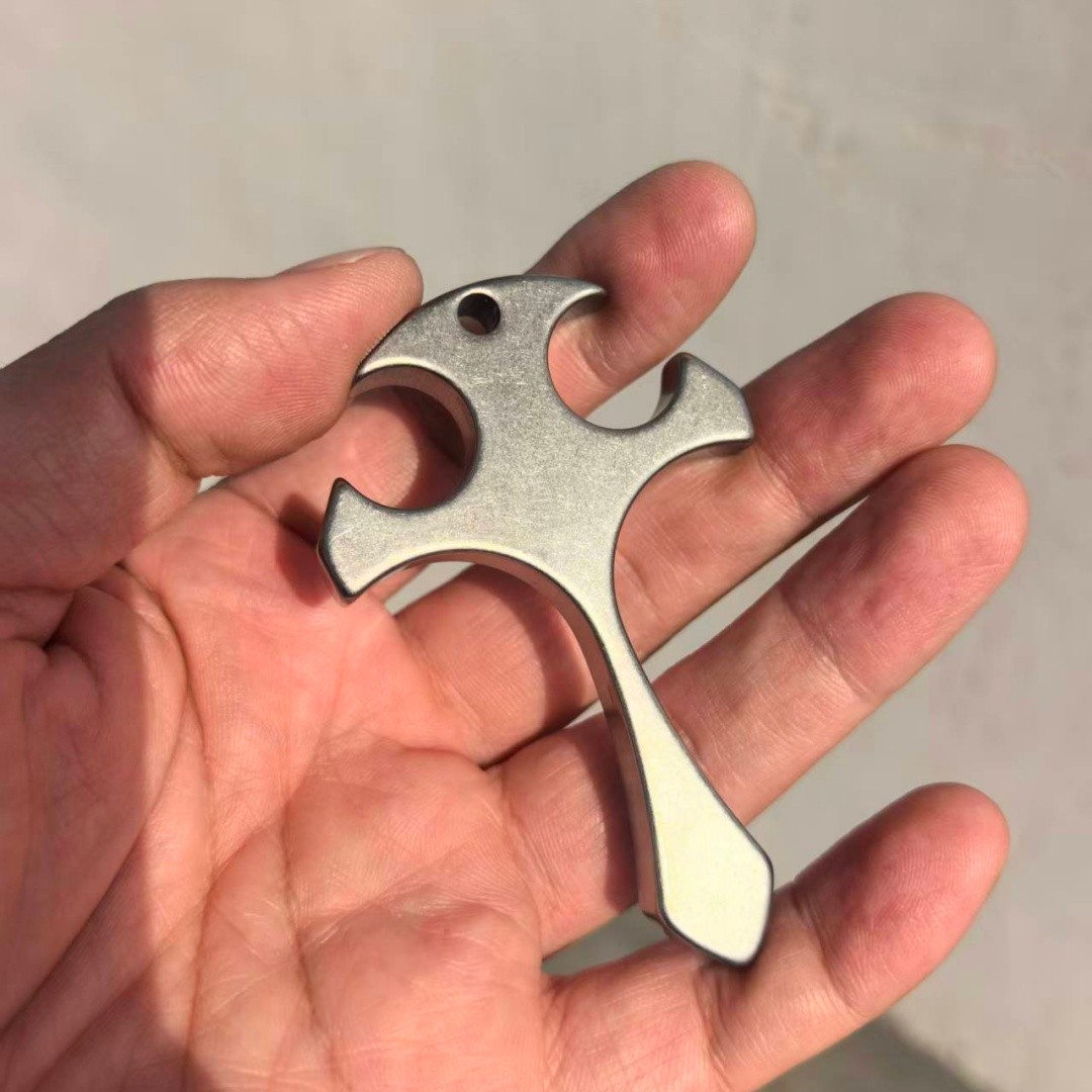 TC4 Titanium alloy Cross suit “Thickened 8mm” – Cross+Knife Pendant suit+Rope