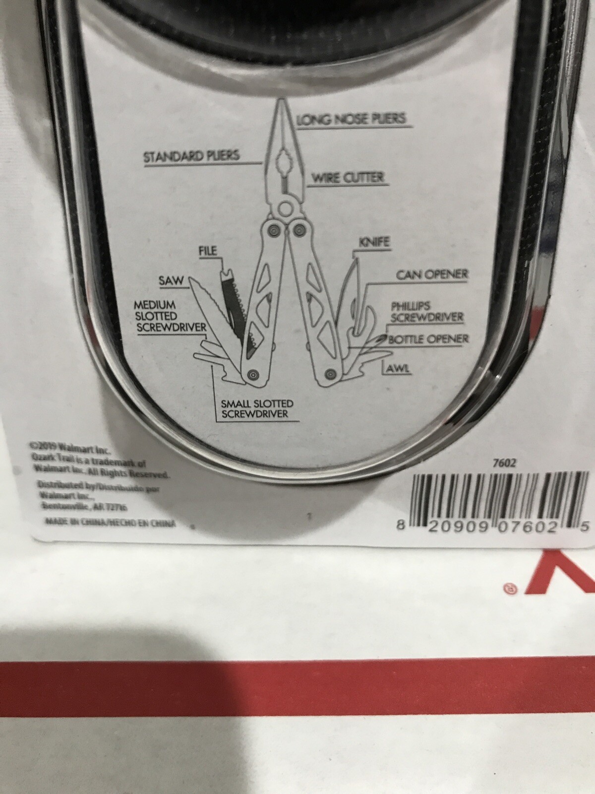 NEW SEALED! Ozark Trail 12 In 1 Multitool! With Sheath! All Black LAST ONE! Prep