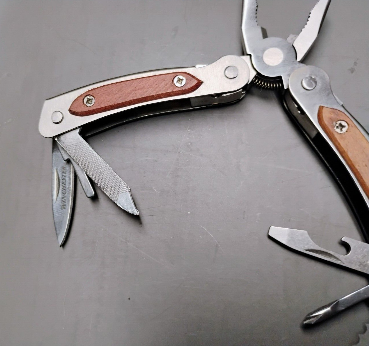 Winchester Multi Tool Keychain Pen Pocket Knife Bottle Opener Gentlemens