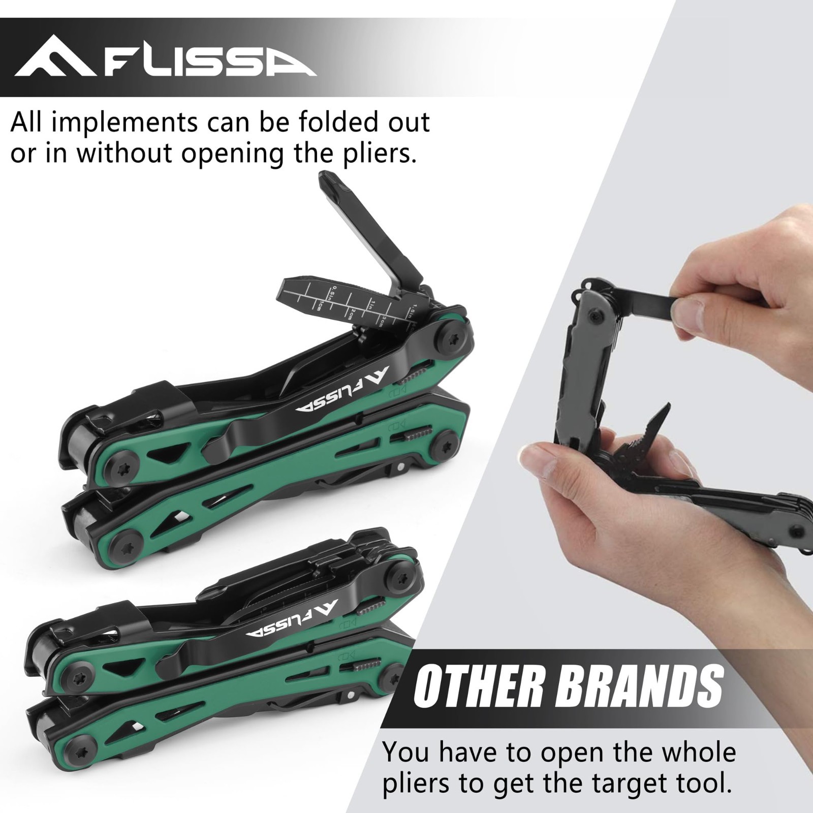 16-in-1 Multi Tool Pliers – Stainless Steel EDC Multitool with Pocket Knife & Be