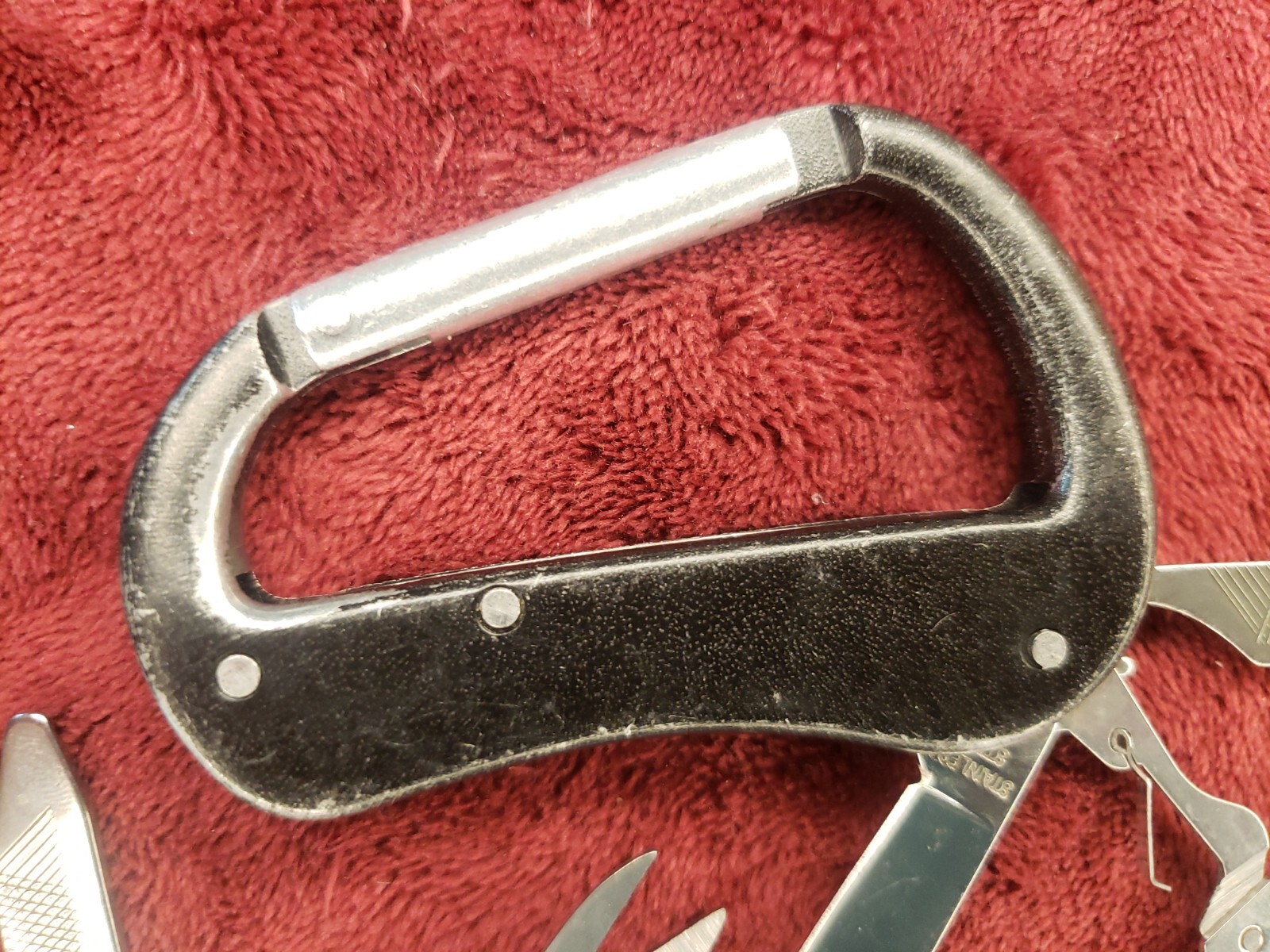 Lot 3 Black Carabiner Multitool with advertising