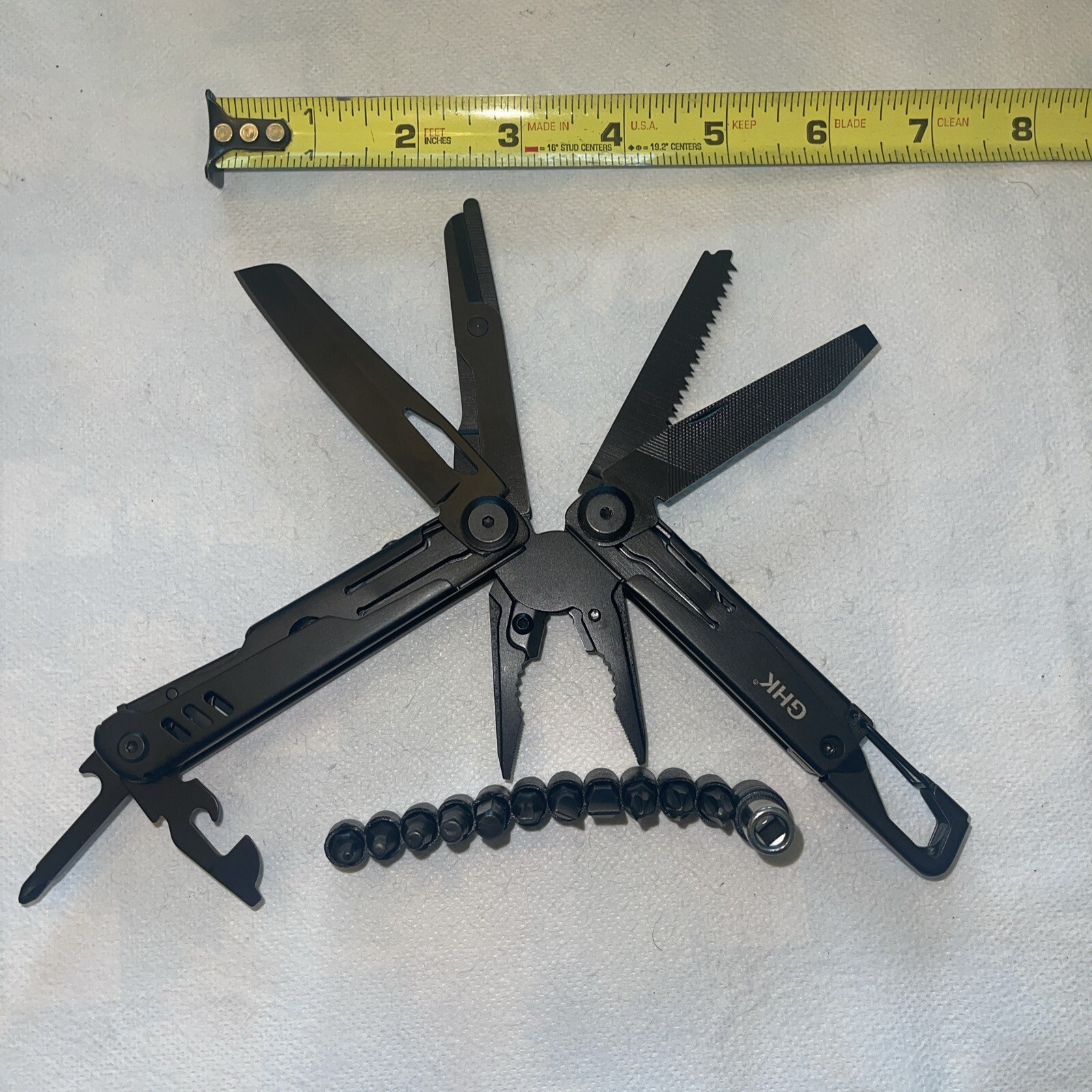 23 in 1 Multi Tool AL Frame 420/440 Tools Plier Scissor Wire Cut Knife Wrench