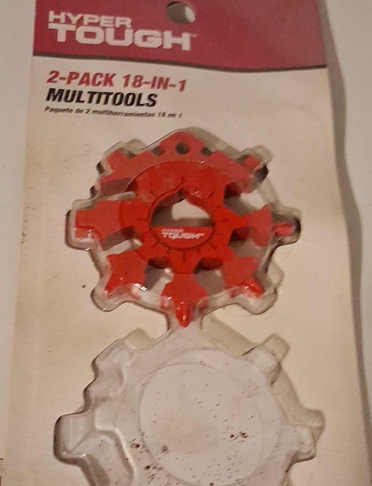 Hyper Tough 2-Pack 18-in-1 Multi-Tool, Stainless Steel Straight Edge, Red
