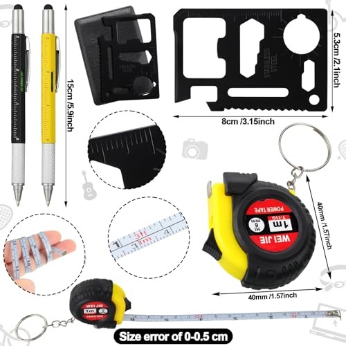 168 Pcs Mini Screwdriver Tape Keychain Set Multitool