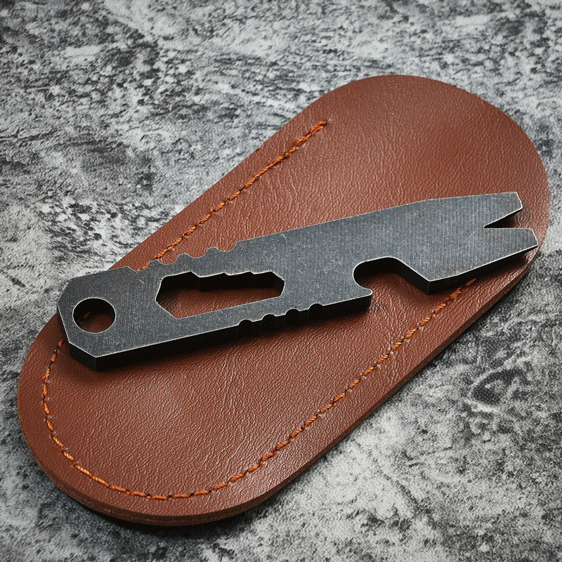 New Stainless Steel Pocket Multi Tools Pry Bar Crowbar Wrench Opener Keychain