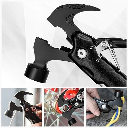 12-in-1 Hammer Multitool – Camping Essentials, Gifts for Men & Dads, Survival Ge