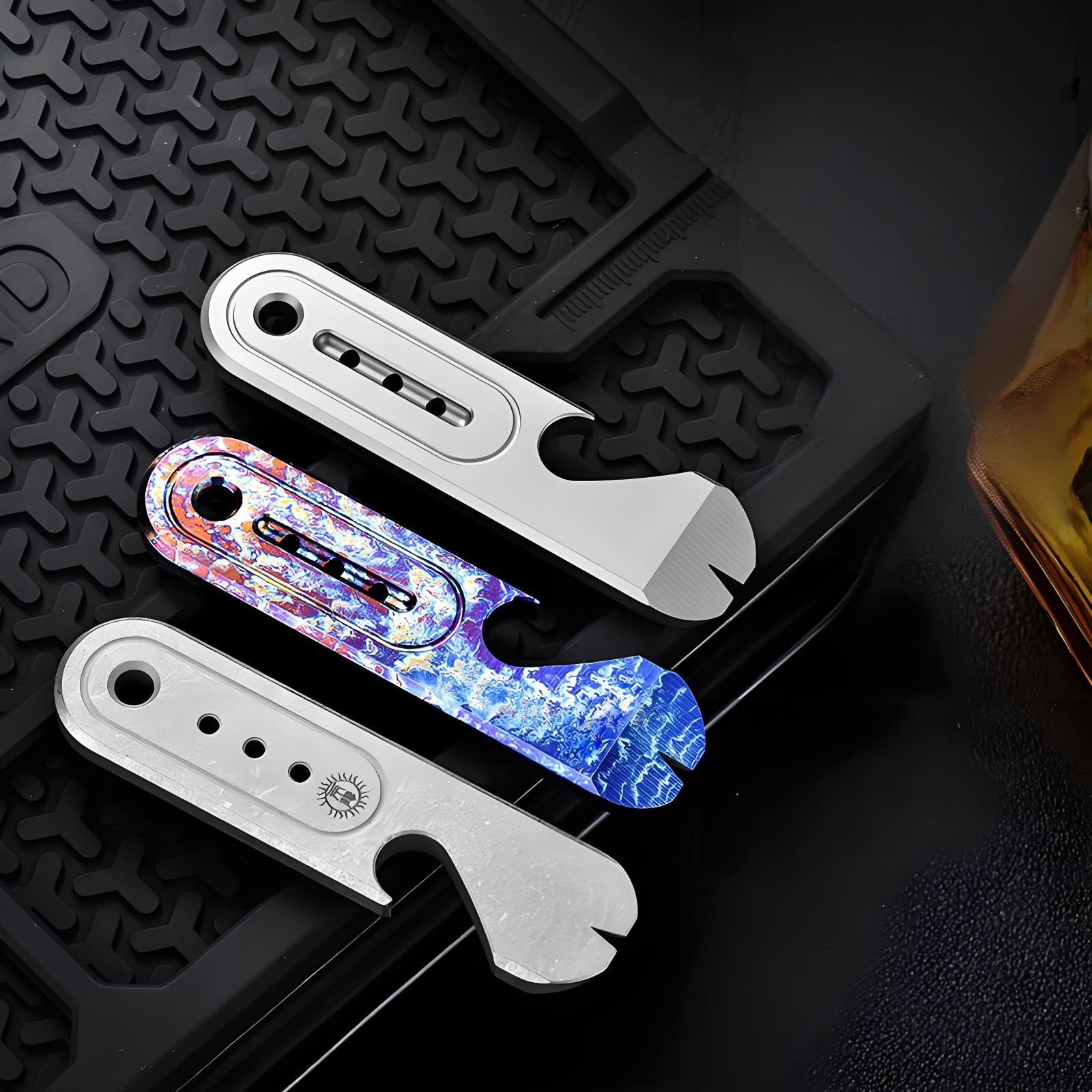 Titanium Alloy Pocket Pry Bar Keychain Outdoor Gear EDC Mini Multi Tool