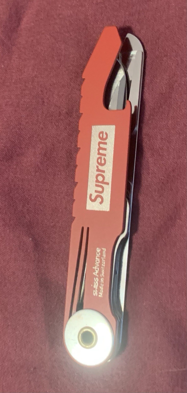 Supreme/Swiss Advance Crono N5 Pocket Knife Red