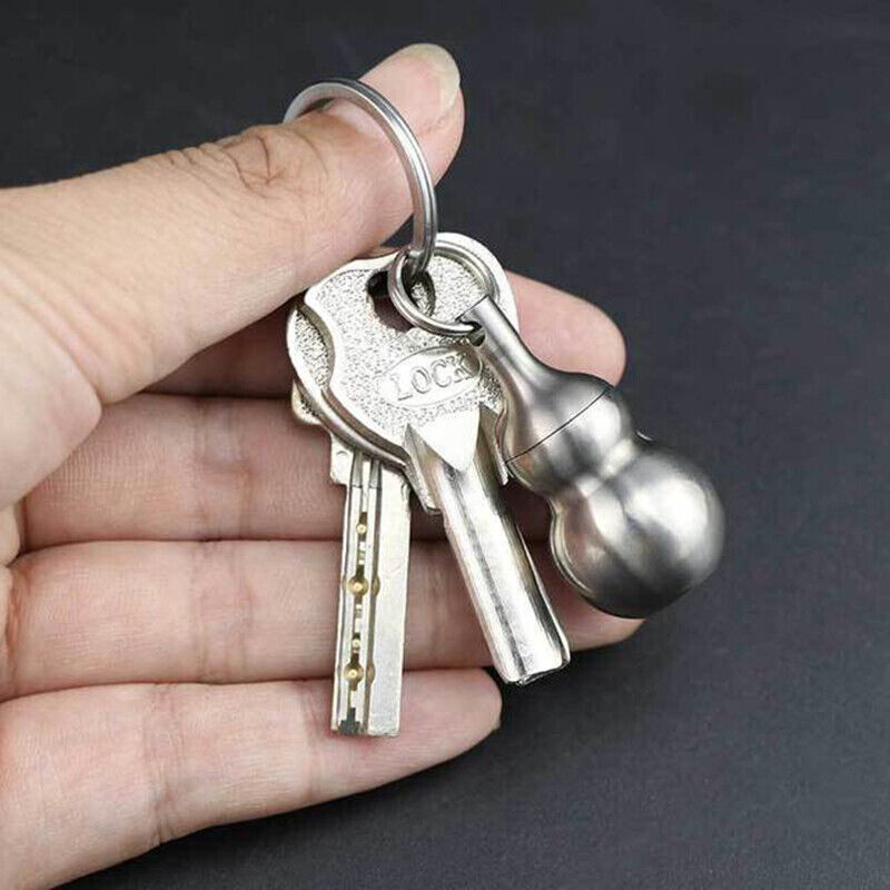 TC4 Titanium Alloy Waterproof Medicine Pill Box Outdoor EDC Multi Keychain Tool