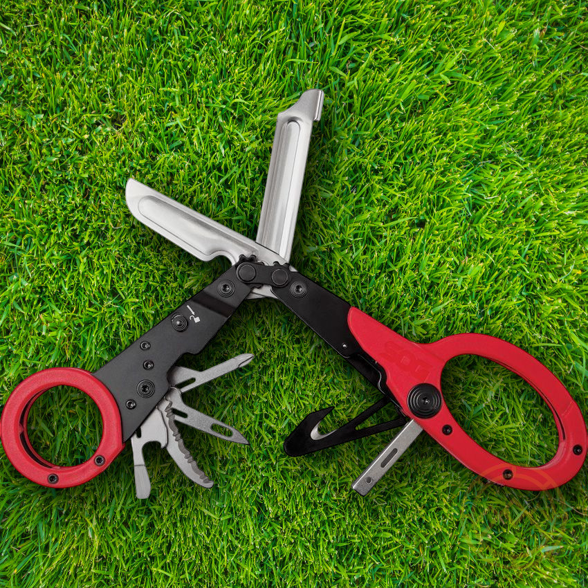 SOG Parashears Multi Tool Red Awl Belt/Cord Cutter Oxygen Wrench Glass Breaker